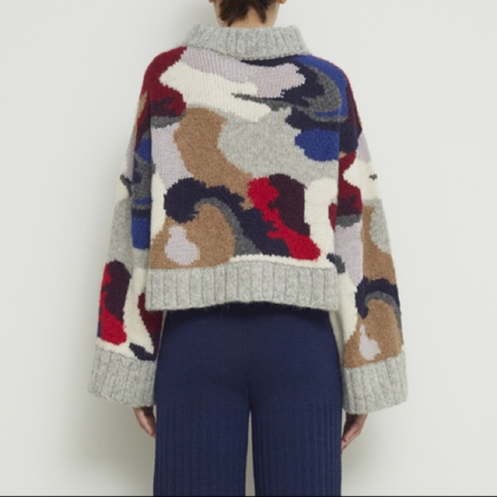 Colorful Abstract Patterned Women's Sweater - Picture 2 of 6